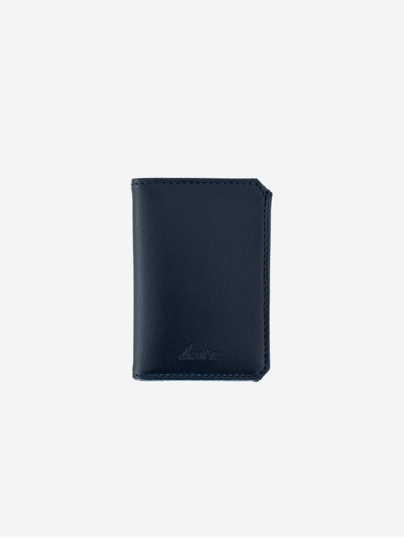 Alénore Hibiscus Vegan Apple Leather Card Holder | Navy