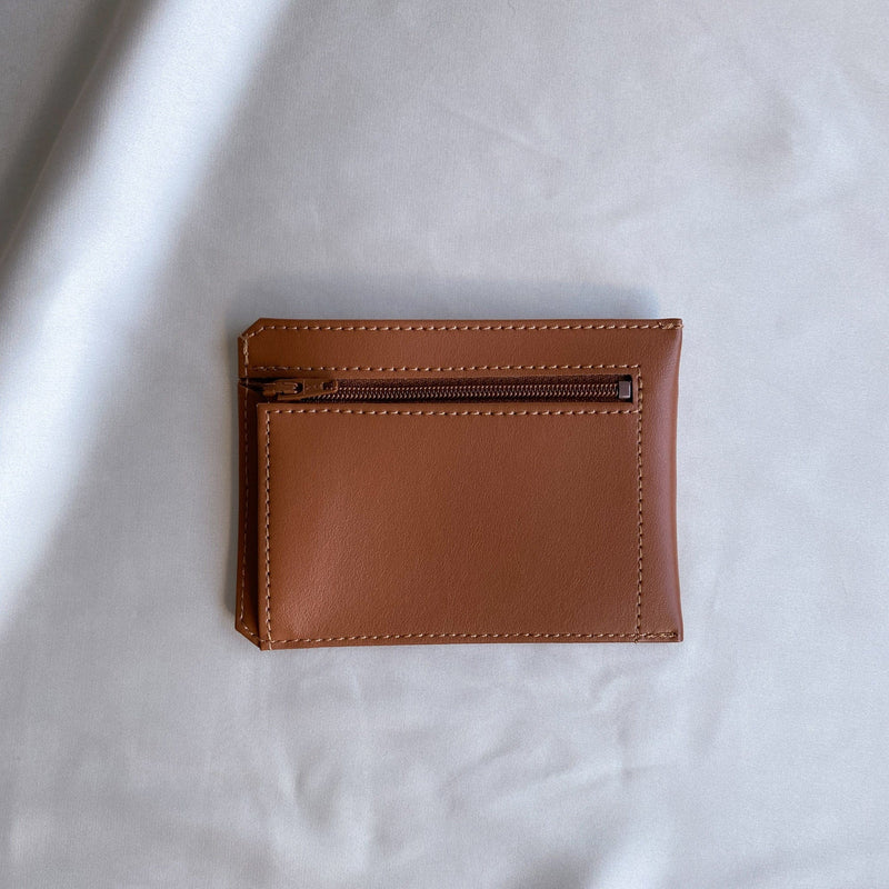 Alénore Jasmin Vegan Apple Leather Compact Wallet | Brown