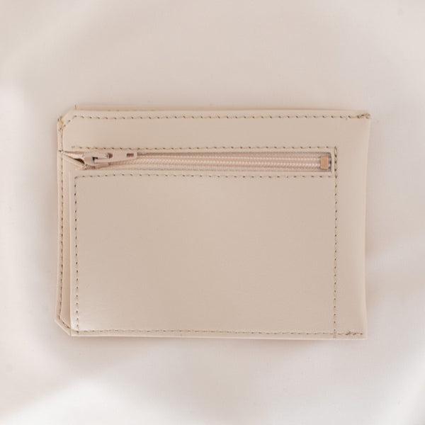 Alénore Jasmin Vegan Apple Leather Compact Wallet | Nude