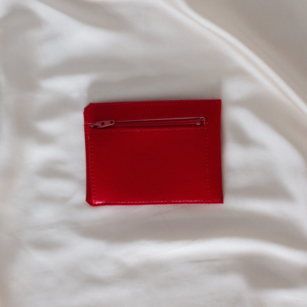 Alénore Jasmin Vegan Apple Leather Compact Wallet | Red