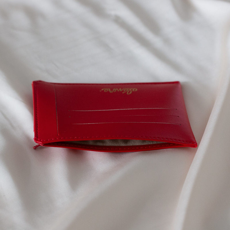 Alénore Jasmin Vegan Apple Leather Compact Wallet | Red