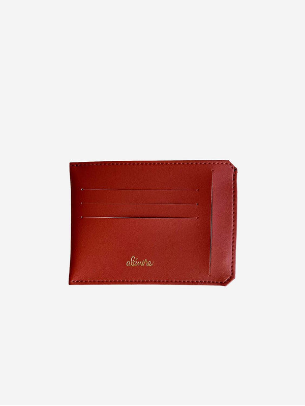 Alénore Jasmin Vegan Apple Leather Compact Wallet | Terracotta