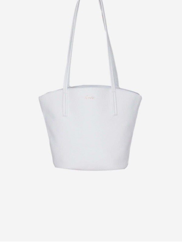 Alénore Mimosa Mini Vegan Apple Leather Tote Bag | White