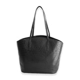 Immaculate Vegan - Alénore Mimosa Vegan Apple Leather Tote Bag | Black Crocodile