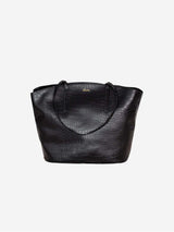 Immaculate Vegan - Alénore Mimosa Vegan Apple Leather Tote Bag | Black Crocodile