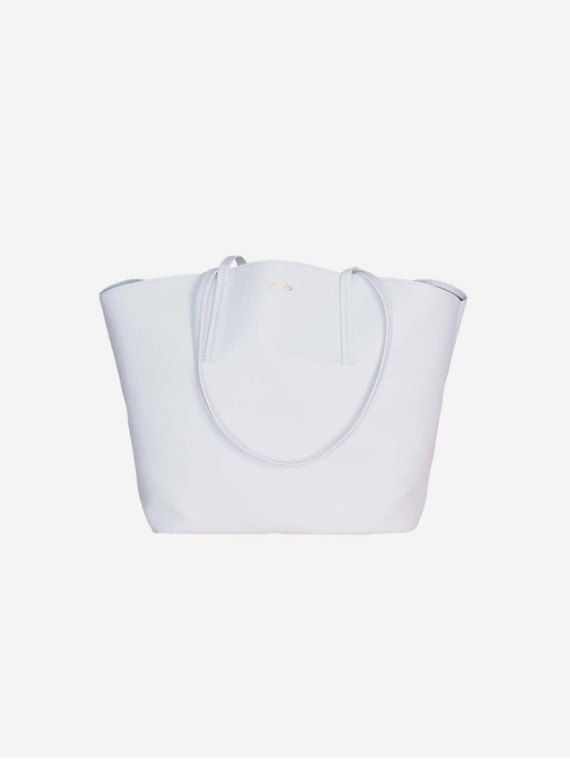 Alénore Mimosa Vegan Apple Leather Tote Bag | White