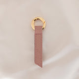 Immaculate Vegan - Alénore Ribbon Vegan Apple Leather Key Ring | Old Pink & Bordeaux