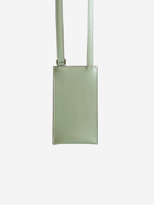 Alénore Vanilla Vegan Apple Leather Pouch | Almond Green