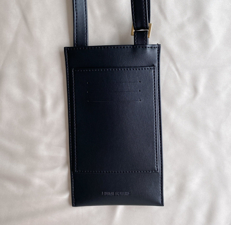 Alénore Vanilla Vegan Apple Leather Pouch | Black