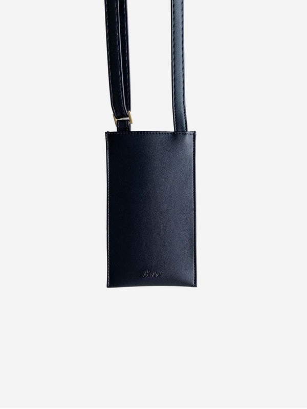 Alénore Vanilla Vegan Apple Leather Pouch | Black