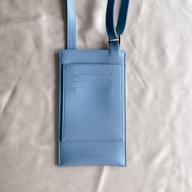 Alénore Vanilla Vegan Apple Leather Pouch | Blue