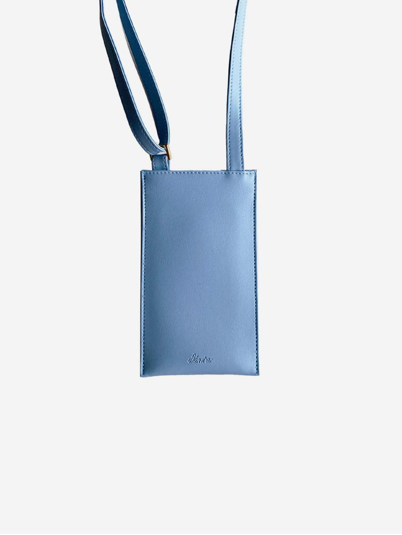 Alénore Vanilla Vegan Apple Leather Pouch | Blue