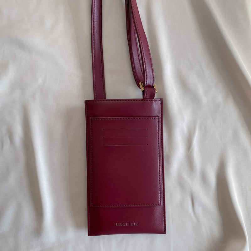 Alénore Vanilla Vegan Apple Leather Pouch | Bordeaux