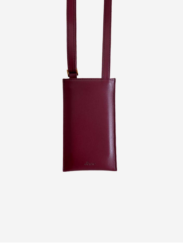 Alénore Vanilla Vegan Apple Leather Pouch | Bordeaux