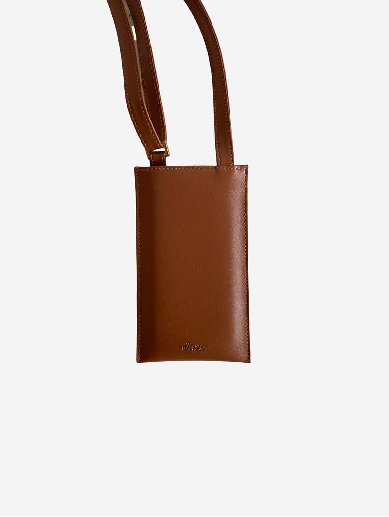 Alénore Vanilla Vegan Apple Leather Pouch | Brown