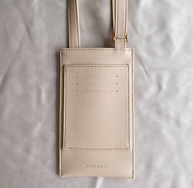 Alénore Vanilla Vegan Apple Leather Pouch | Nude