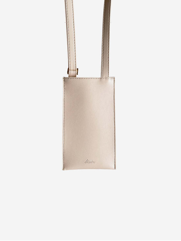 Alénore Vanilla Vegan Apple Leather Pouch | Nude