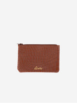 Immaculate Vegan - Alénore Violette Vegan Apple Leather Pouch | Chocolate Crocodile