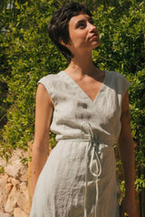 Immaculate Vegan - AmourLinen Aurora mid-length linen dress