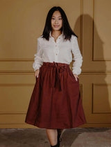 Immaculate Vegan - AmourLinen Bergen Linen Mid-length Skirt | Multiple Colours