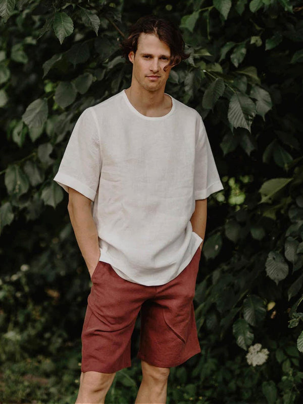 AmourLinen Hermes Men's Classic Linen Shorts | Multiple Colours