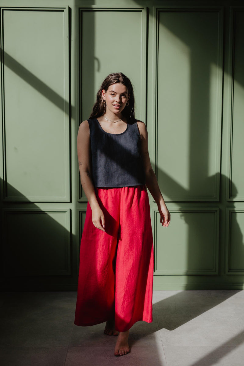 AmourLinen Isabella Wide Linen Trousers | Multiple Colours