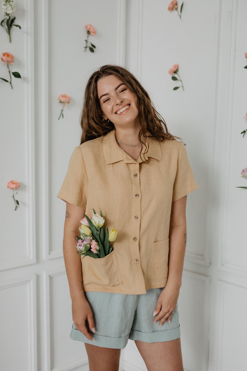 AmourLinen Scarlett Linen Summer Shirt | Multiple Colours