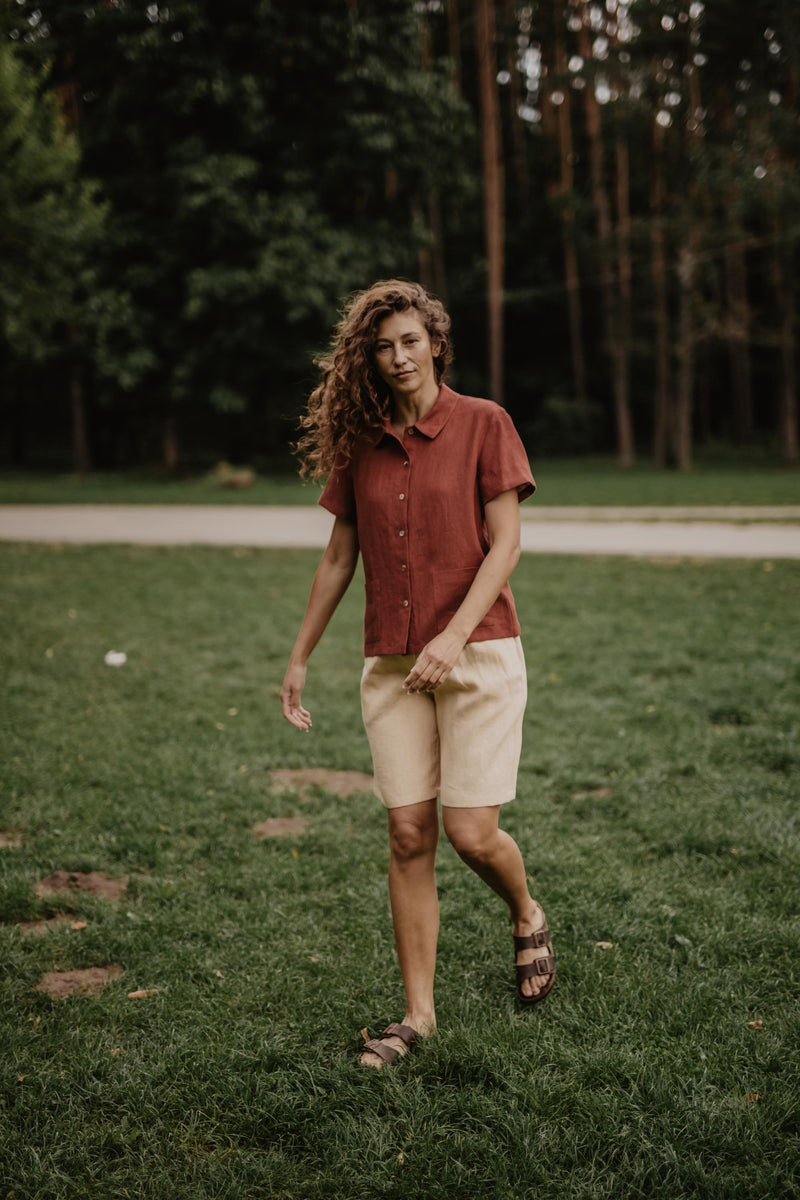 AmourLinen Scarlett Linen Summer Shirt | Multiple Colours