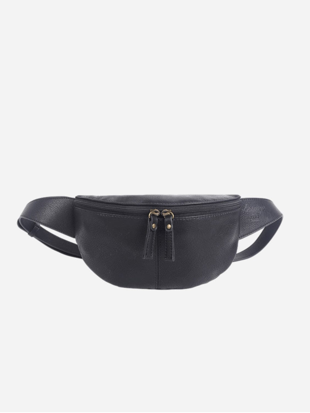 Black faux leather fanny pack best sale