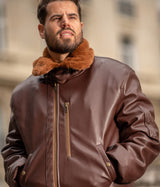 Immaculate Vegan - ASHOKA Paris Blouson Aviateur Roland  homme  marron