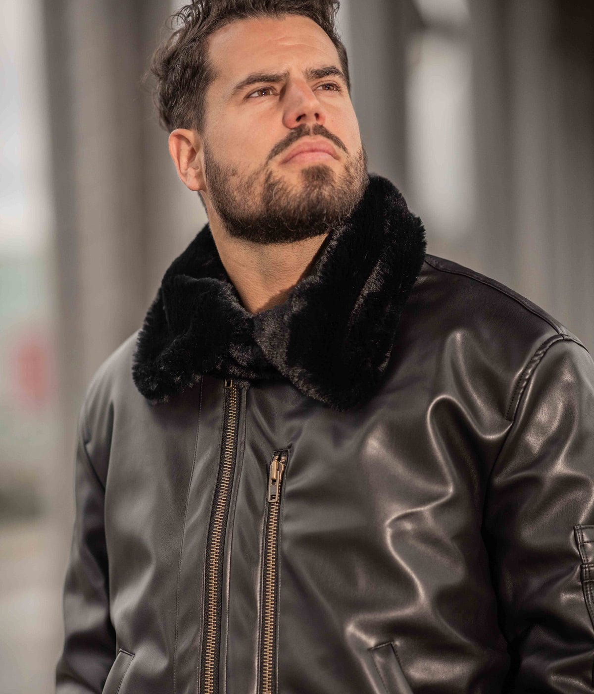 Roland Men's Vegan Leather Bomber Jacket | Black – Immaculate Vegan