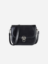 Immaculate Vegan - ASHOKA Paris Marilyn Apple Skin & Recycled Vegan Suede Crossbody | Black