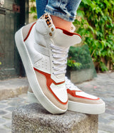 Immaculate Vegan - ASHOKA Paris Mateo Women's Biosourced & Recycled High-Top Trainers | Pink Trio