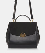 Immaculate Vegan - ASHOKA Paris Paname Oxymore Apple Leather & Microsuede Vegan Handbag | Black
