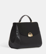Immaculate Vegan - ASHOKA Paris Paname Oxymore Apple Leather & Microsuede Vegan Handbag | Black
