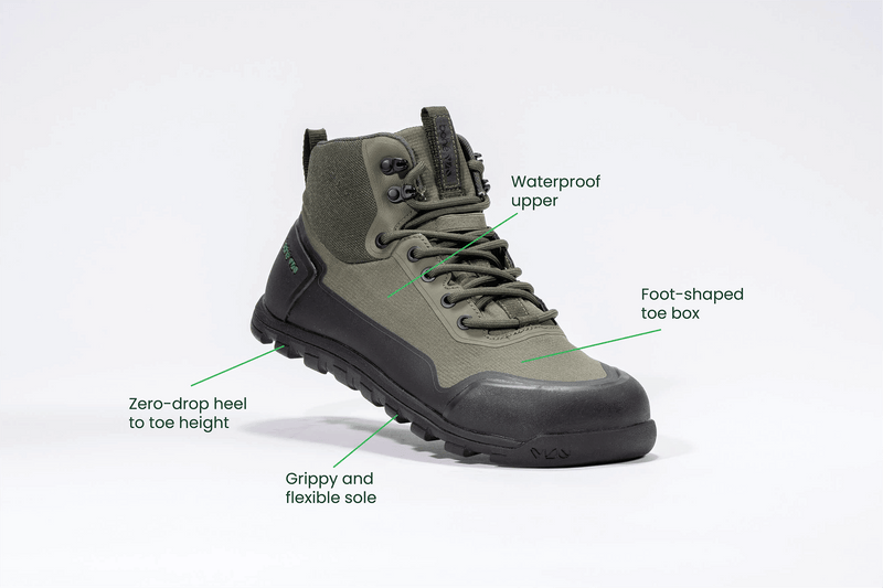 Bahé Rediscover Grounding Barefoot Hiking Boot (Men's) - Forest