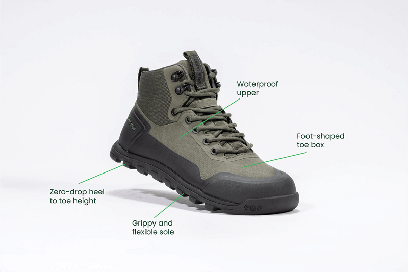 Zero Drop Flexible Sole Boots Zero Drop Vegan Waterproof Boots