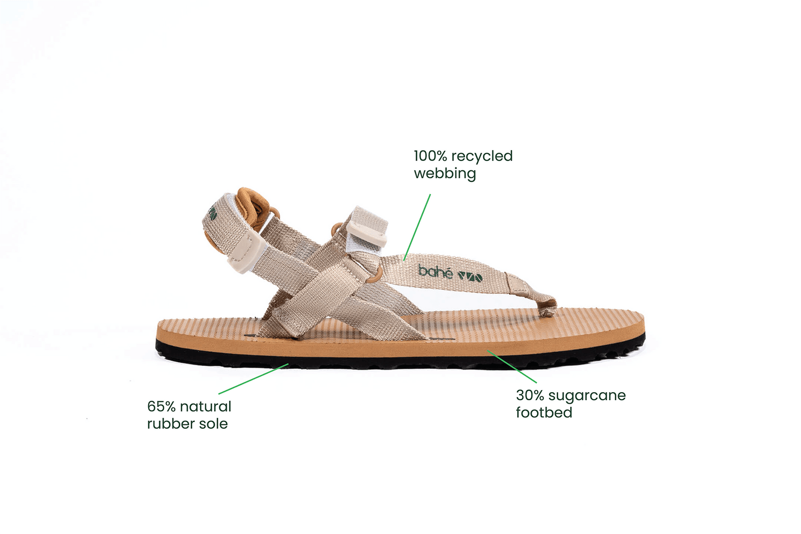 Bahé - Men's Respire Grounding Barefoot Sandals | Stone