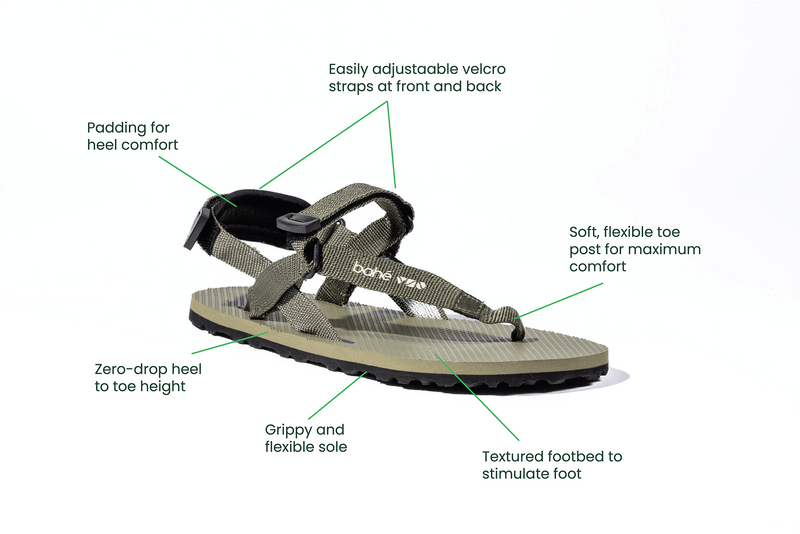 Bahé Respire Grounding Barefoot Sandal (Women's) - Olive