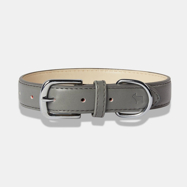 Barc London Ash Grey Dog Collar & Lead Set