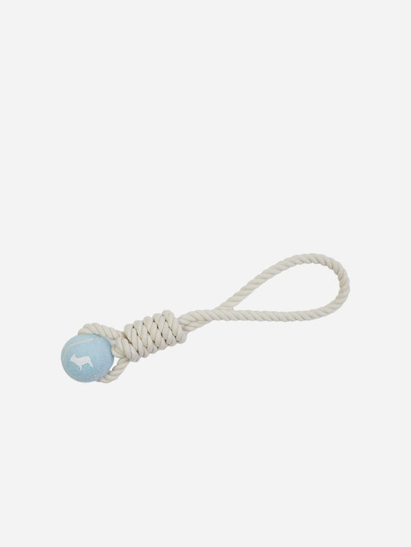 Barc London Blue Tennis Ball and Rope Dog Tug Toy