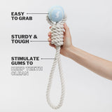 Immaculate Vegan - Barc London Blue Tennis Ball and Rope Dog Tug Toy
