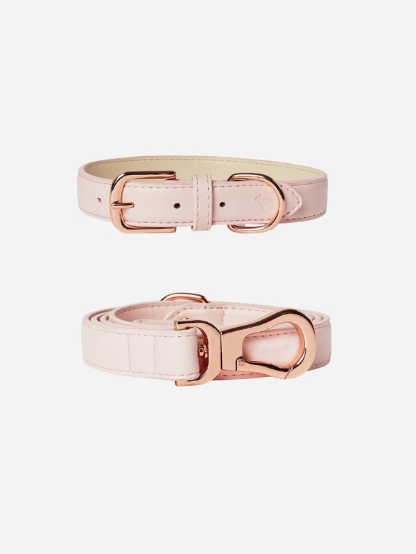 Barc London Blush Pink Dog Collar & Lead Set