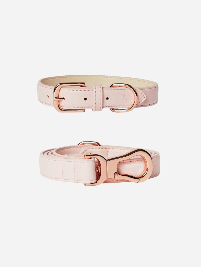 Barc London Blush Pink Dog Collar & Lead Set