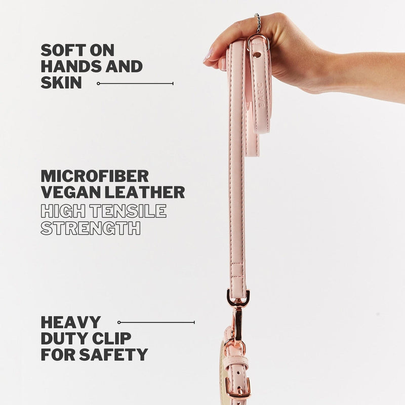 Barc London Blush Pink Dog Collar & Lead Set