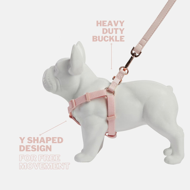 Barc London Blush Pink Dog Harness & Lead Set