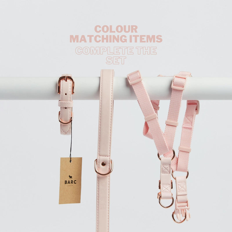 Barc London Blush Pink Dog Harness & Lead Set