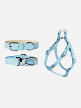 Immaculate Vegan - Barc London Coastal Blue Dog Collar, Harness & Lead Set