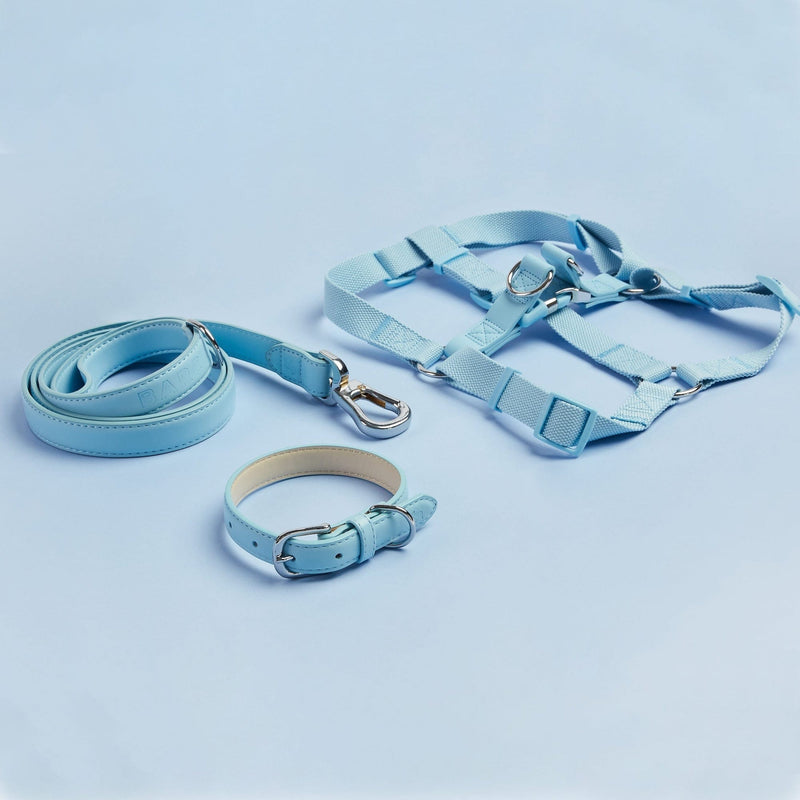 Barc London Coastal Blue Dog Harness & Lead Set