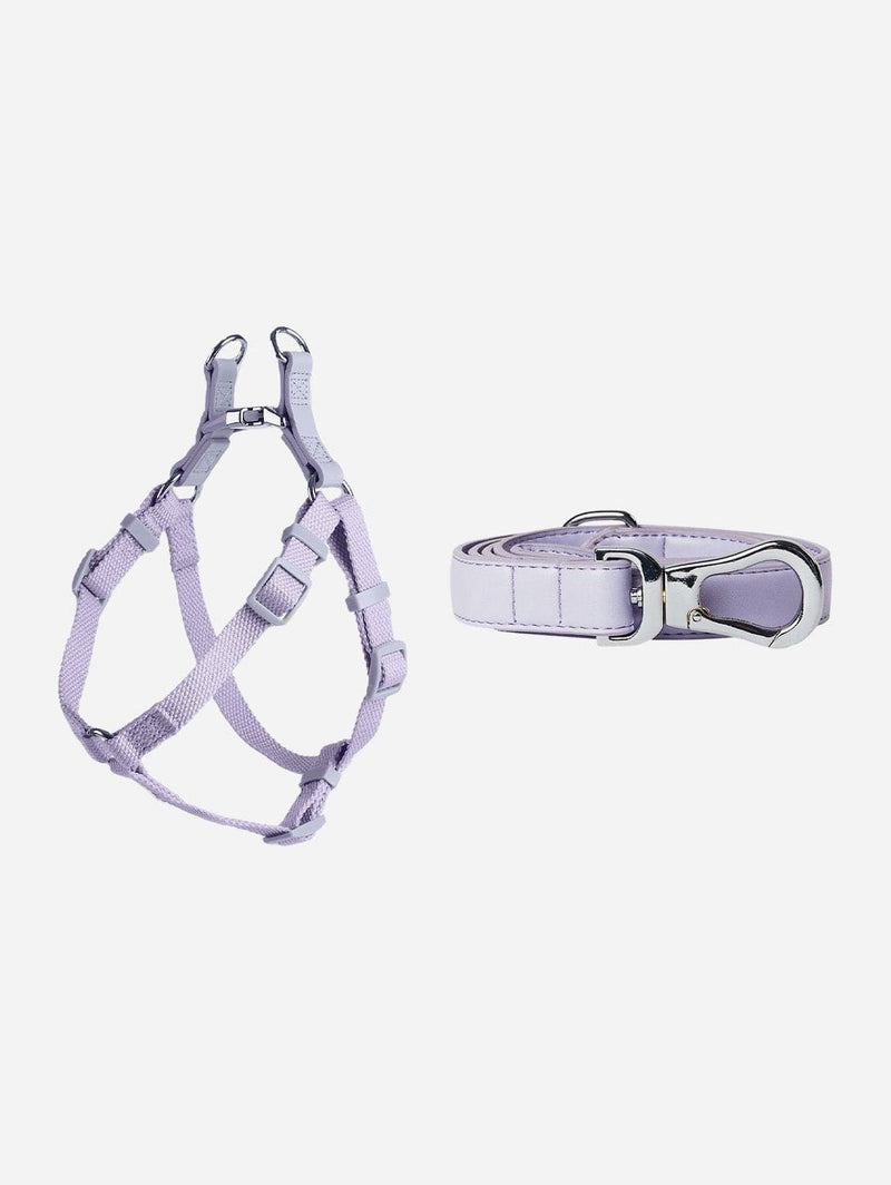 Barc London Fresh Lilac Dog Harness & Lead Set